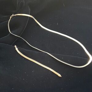 14Kt gold plate Necklace and bracelet Set